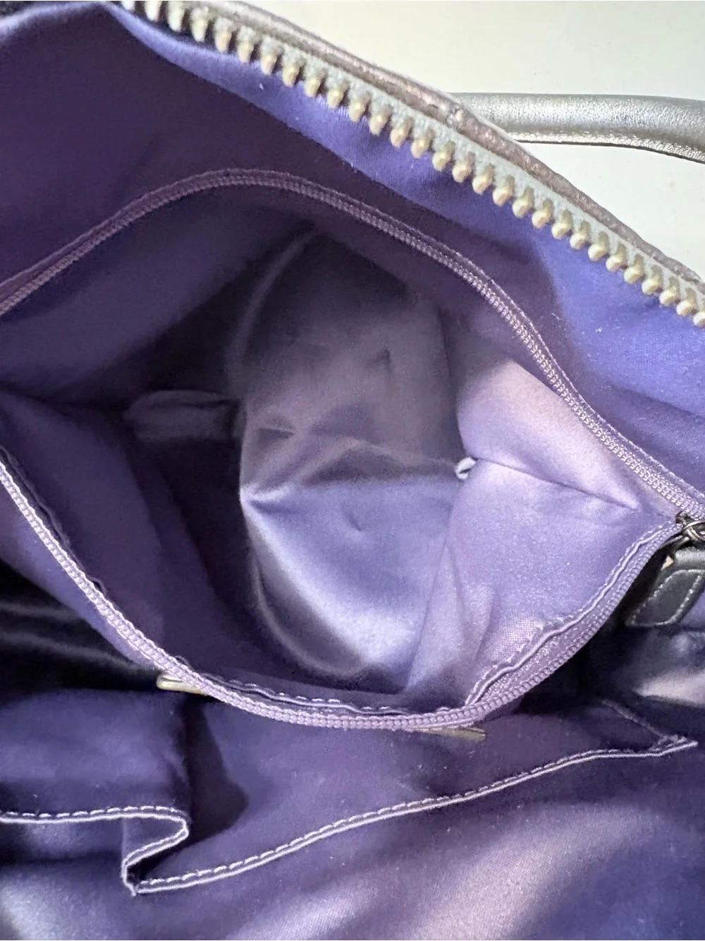 Coach Madison Sophia in metallic silvery lavender
